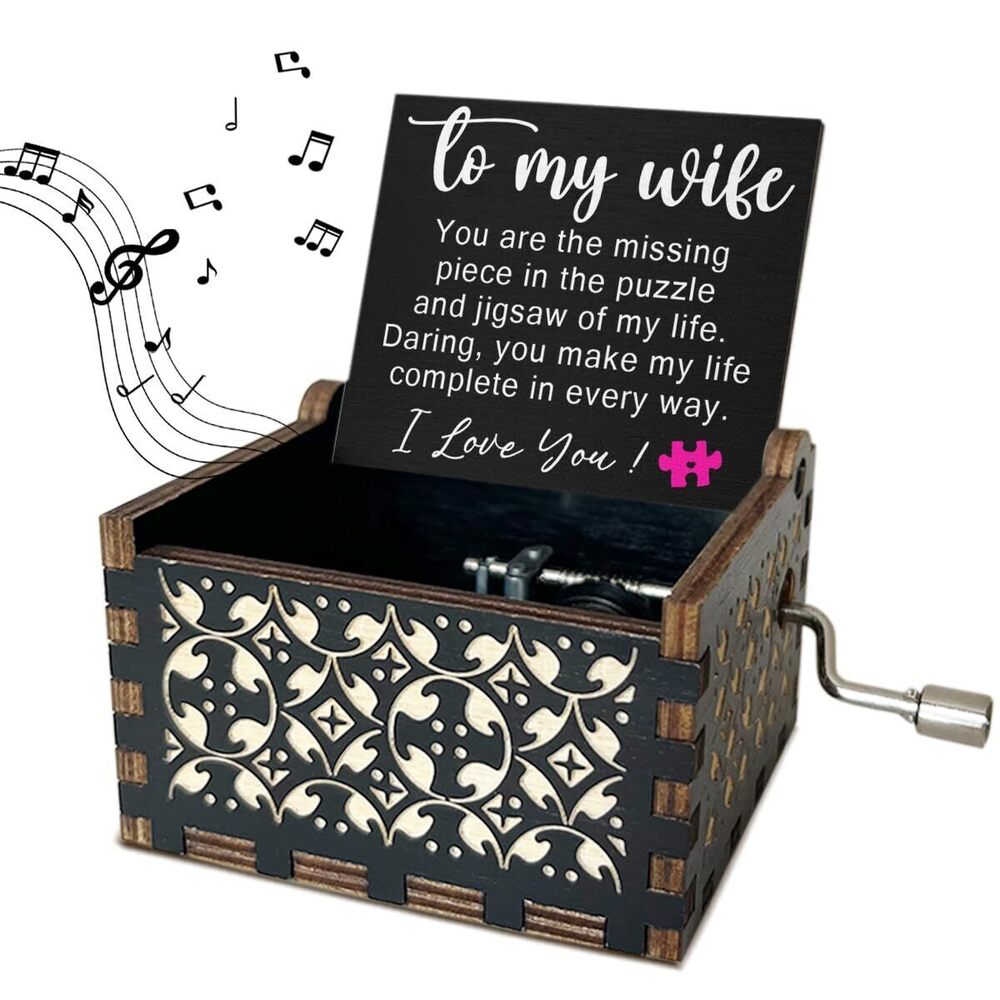 6117 To My Wife Wooden Music Box You are the Missing Piece Best Wife